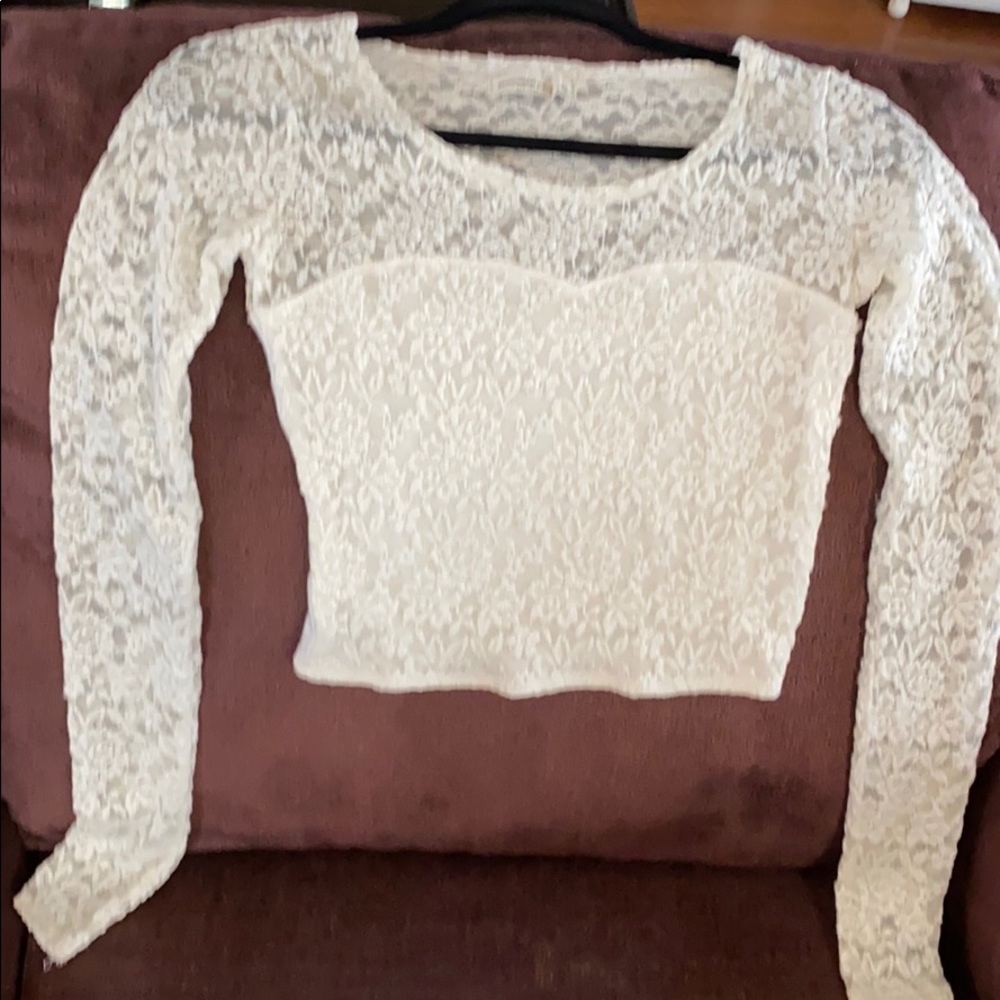 Abercrombie cream lace top